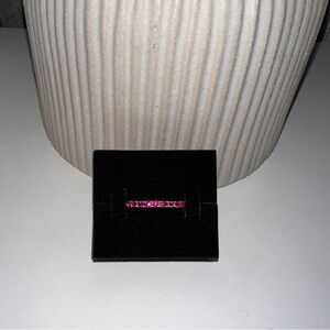 18k White Gold Natural Ruby Eternity Band